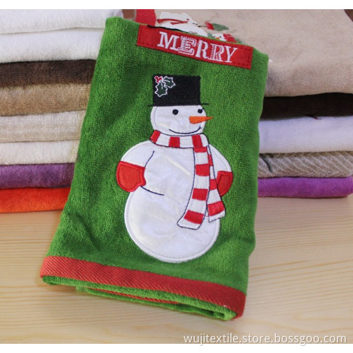 SGS Cotton Terry Towel for Christmas Gift (WJ-F1060)